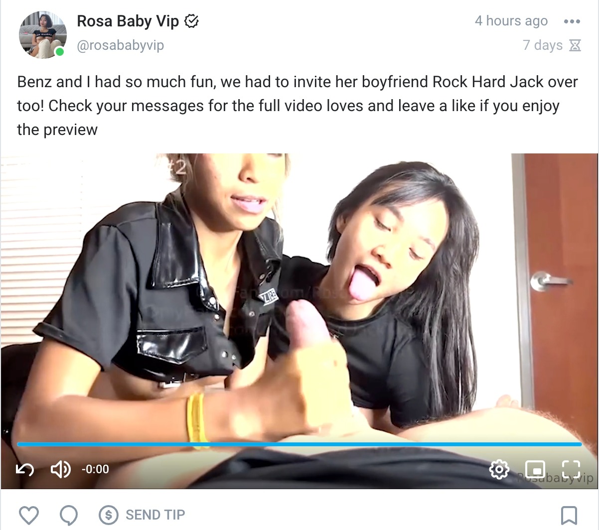 Clip mới nhất của RosaBaby Vip trên Onlyfans